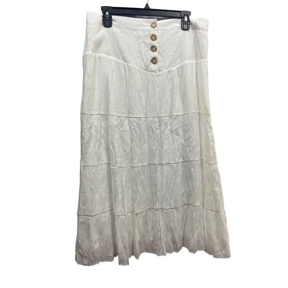 Vintage King Road Womens Maxi Skirt Size XL White Style#5121499 NWT - Picture 1 of 7